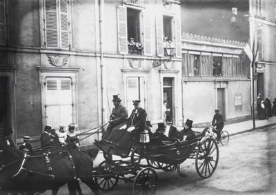 Le Mans, visite des ministres Barthou et Caillaux, photographie, cliché Georges Jagot, 12 mai 1907 (Archives départementales de la Sarthe, 23 Fi 1216)