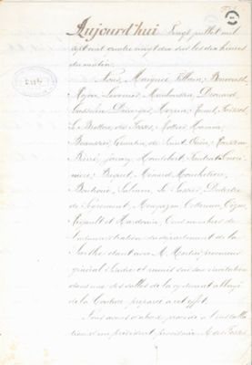 procès-verbal de la formation de l'assemblée administrative du Département de la Sarthe et de son Directoire, 20 juillet 1790 (Archives départementales de la Sarthe, L 28)