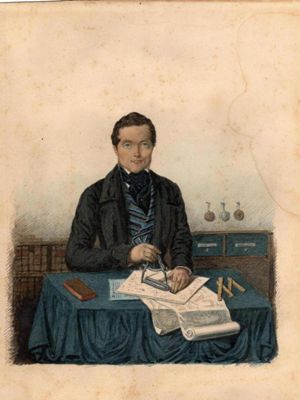 portrait d'Ernest Sylvain Bollée, lithographie, s. n., vers 1850 (Archives départementales de la Sarthe, 1 Num 20_33).jpg