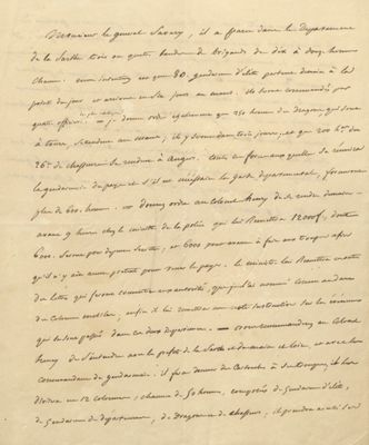 lettre de Napoléon Ier au général Savary, 8 mars 1809 (Archives départementales de la Sarthe, 1 J 1235).jpg