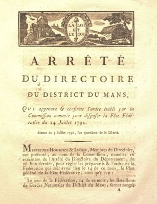 Arrêté du directoire du district du Mans, 1792 (Archives départementales de la Sarthe, 1 M 404).jpg