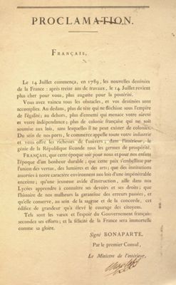 Proclamation de Napoléon Bonaparte, 1802 (Archives départementales de la Sarthe, 1 M 404).jpg