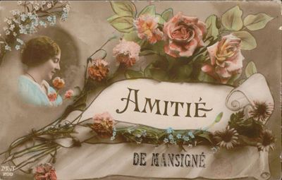 Amitié de Mansigné, carte postale, M.J. éditeur, début du XXe siècle (Archives départementales de la Sarthe, 2 Fi 3258) .jpg